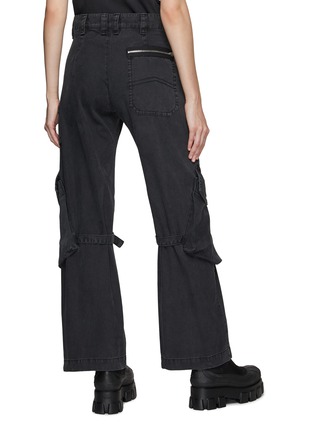 Back View - Click To Enlarge - ACNE STUDIOS - Leg Adjuster Slanted Pocket Cotton Cargo Pants