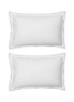 Main View - Click To Enlarge - BAEA - ‘Merrow’ Organic Cotton Sateen Pillowcases — Coralweed