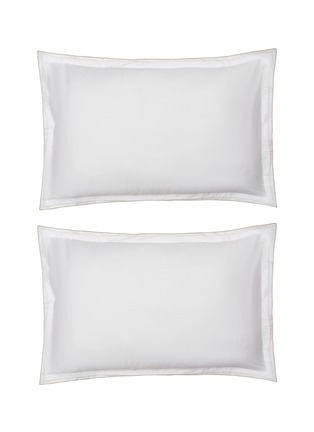 Main View - Click To Enlarge - BAEA - ‘Merrow’ Organic Cotton Sateen Pillowcases — Sand