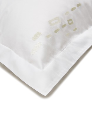 Detail View - Click To Enlarge - BAEA - ‘Rock’ Organic Cotton Sateen Pillowcases — Olivine