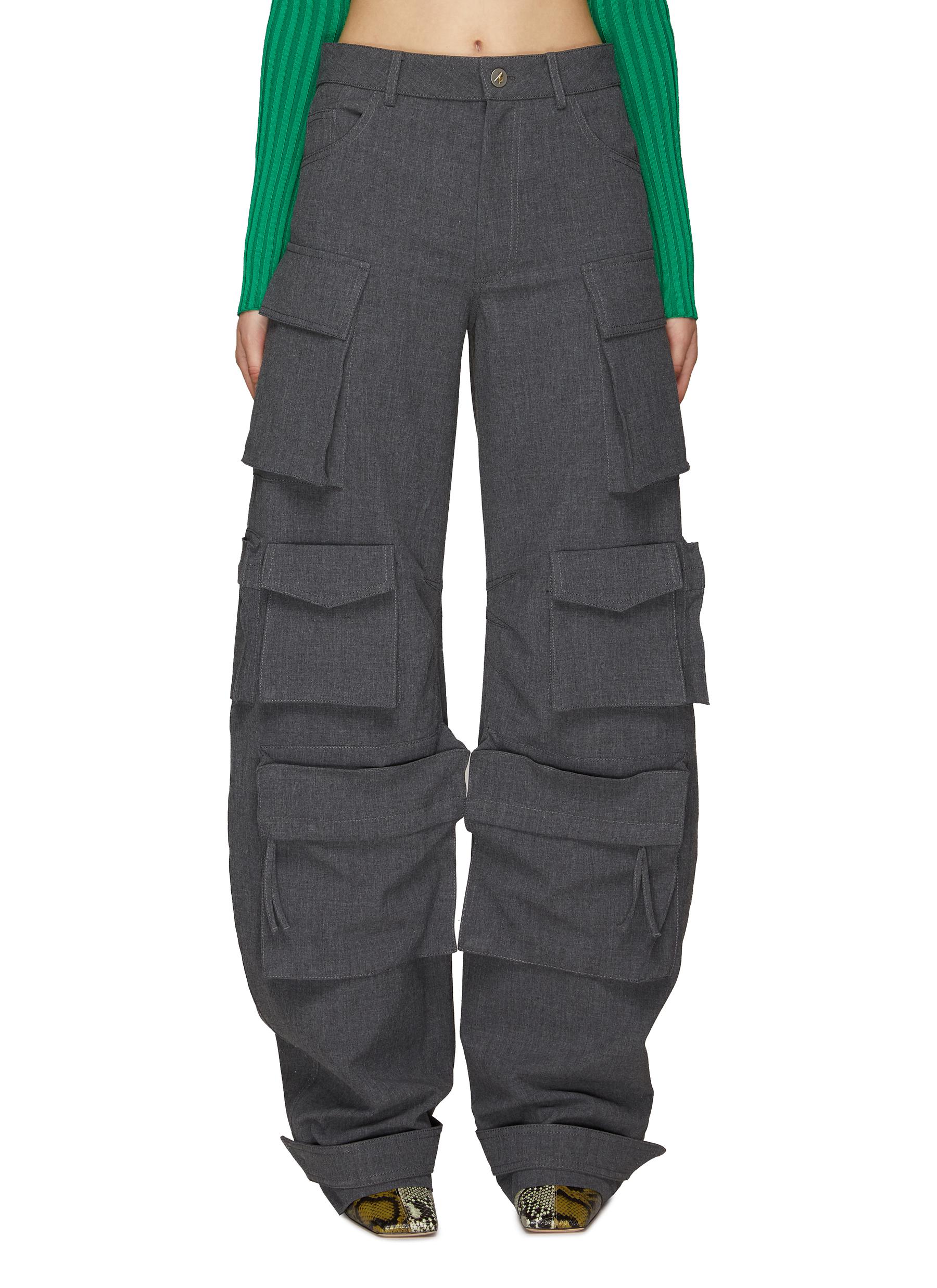 Attico Side Cargo-pocket Trousers In Grey | ModeSens