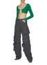 Figure View - Click To Enlarge - THE ATTICO - FLAP POCKET DETAIL CARGO WOOL PANTS