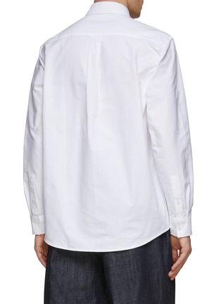 Back View - Click To Enlarge - JW ANDERSON - LOGO EMBROIDERED CHEST POCKET COTTON OXFORD SHIRT