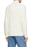 Back View - Click To Enlarge - JW ANDERSON - LONG SLEEVE HIGH NECK SIGNATURE RING PULLER CABLE KNIT MERINO WOOL SWEATER