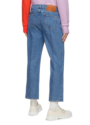 Back View - Click To Enlarge - JW ANDERSON - MID RISE DETACHABLE LINK DETAIL STRAIGHT LEG DENIM JEANS