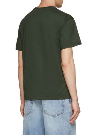 Back View - Click To Enlarge - JW ANDERSON - CREWNECK ANCHOR PATCH COTTON JERSEY T-SHIRT