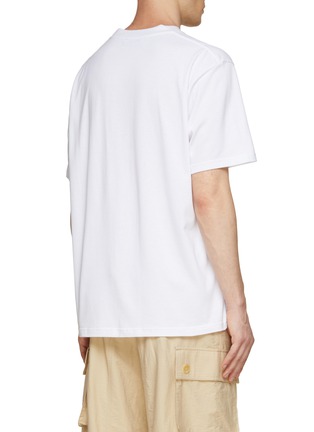 Back View - Click To Enlarge - JW ANDERSON - GOTHIC LOGO PRINT COTTON JERSEY T-SHIRT