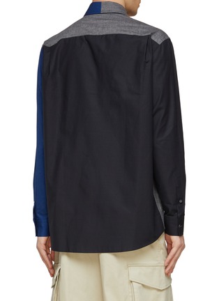 Back View - Click To Enlarge - JW ANDERSON - CURVED PATCHWORK COLOUR BLOCK BUTTON UP SHIRT