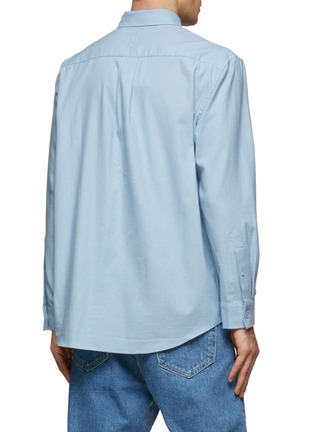 Back View - Click To Enlarge - JW ANDERSON - SWAN EMBROIDERED BRUSHED COTTON BUTTON UP SHIRT