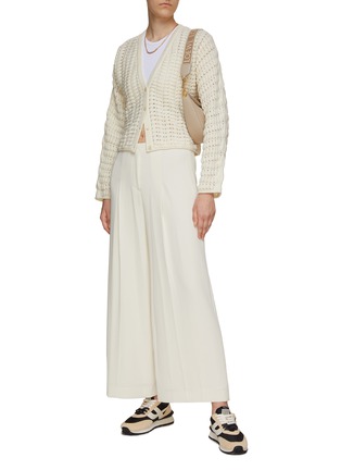 Figure View - Click To Enlarge - THEORY - Pleated Wide Leg Cropped Pants
