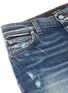 Detail View - Click To Enlarge - AMIRI - ‘MX1’ Ripped & Repaired Medium-Washed Skinny Jeans