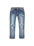 Main View - Click To Enlarge - AMIRI - ‘MX1’ Ripped & Repaired Medium-Washed Skinny Jeans