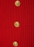  - BALMAIN - Eight Button Slit Ribbed Virgin Wool Blend Knit Midi Skirt