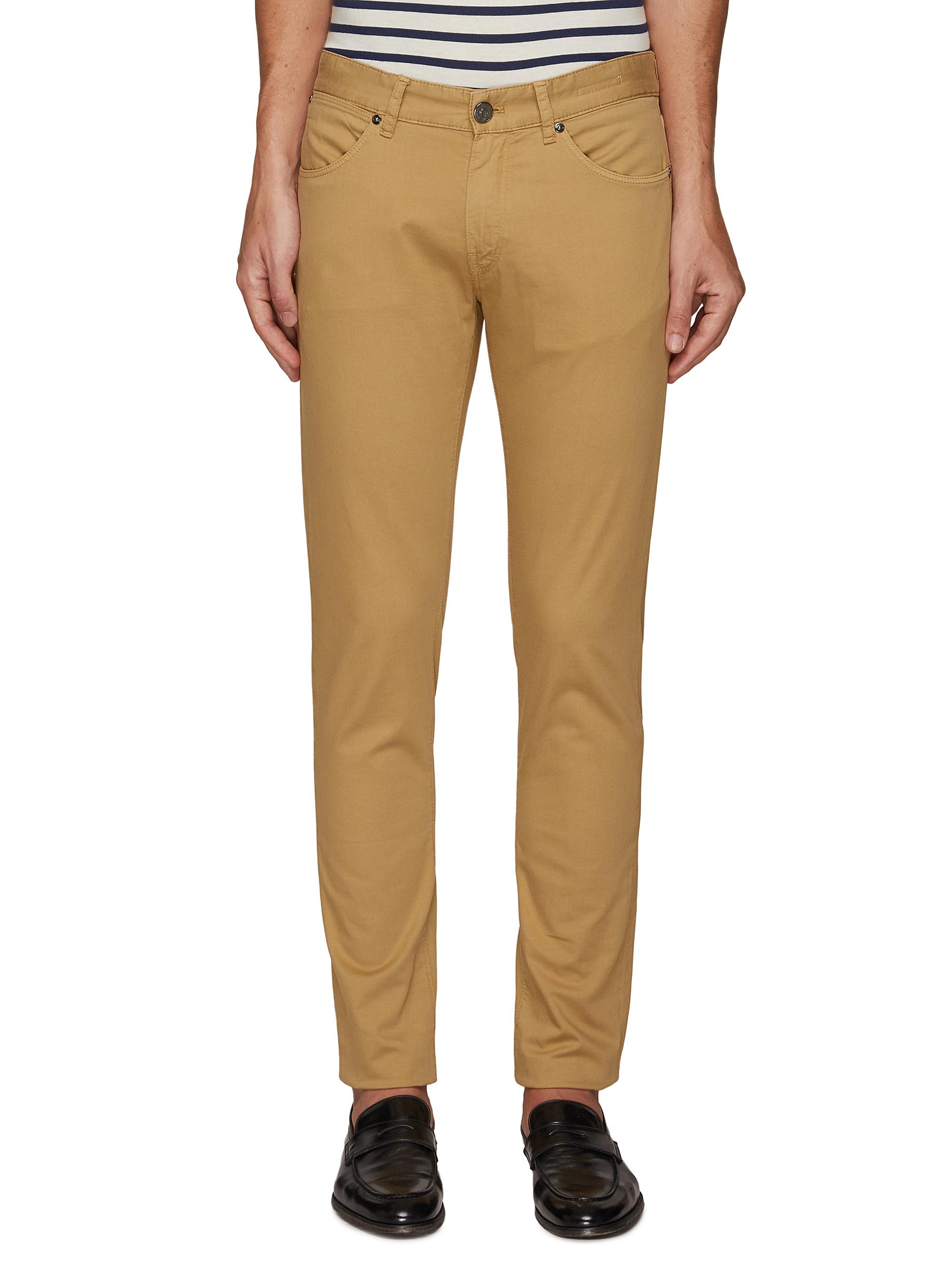SWING COTTON LINEN DRILL STRETCH JEANS 