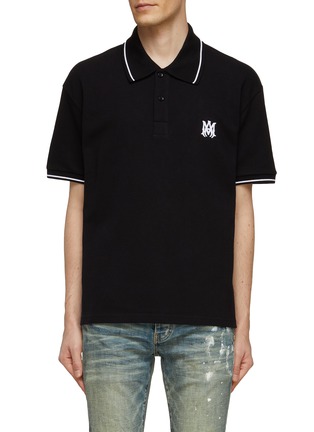 Main View - Click To Enlarge - AMIRI - LOGO EMBROIDERED COTTON POLO SHIRT