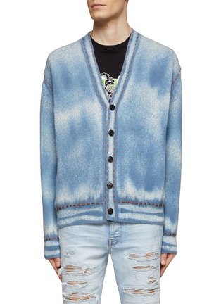 Main View - Click To Enlarge - AMIRI - V-NECK GRADIENT EFFECT CASHMERE KNITTED CARDIGAN