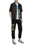 Figure View - Click To Enlarge - AMIRI - FLOWER LOGO EMBROIDERED ELASTICATED WAIST TOGGLE CUFF SWEATPANTS