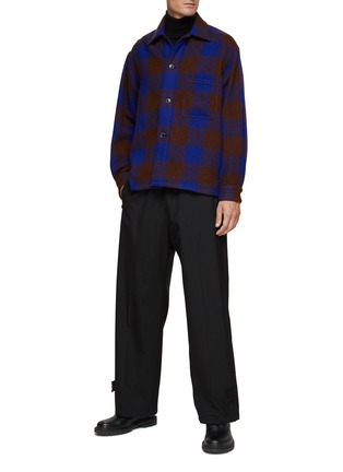 Figure View - Click To Enlarge - LEMAIRE - Buffalo Check Virgin Wool Pyjamas Shirt