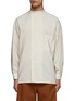 Main View - Click To Enlarge - LEMAIRE - LONG SLEEVE BAND COLLAR SILK BUTTON UP SHIRT