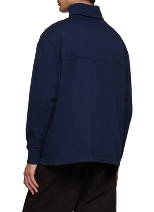 Back View - Click To Enlarge - LEMAIRE - FRONT CHEST YOKE HIGH COLLAR SWEATSHIRT