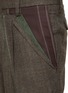  - KOLOR - SINGLE PLEATED CONTRASTING PATCH TAILORED TAPERED WOOL BLEND TROUSERS