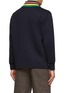 Back View - Click To Enlarge - KOLOR - LONG SLEEVE DOUBLE ASSYMETRICAL POLO COLLAR SWEATSHIRT