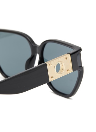 Detail View - Click To Enlarge - LINDA FARROW - ‘Sabine’ Acetate Oversized Cateye Sunglasses