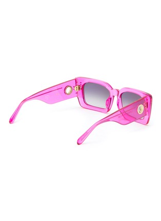 Figure View - Click To Enlarge - LINDA FARROW - ‘Nieve’ Thick Acetate Frame Rectangular Sunglasses