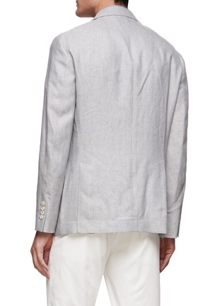 Back View - Click To Enlarge - BRUNELLO CUCINELLI - SINGLE BREASTED NOTCH LAPEL PATCH POCKET DECONSTRUCTED BLAZER