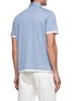 Back View - Click To Enlarge - BRUNELLO CUCINELLI - CREWNECK DOUBLE LAYER COTTON POLO SHIRT