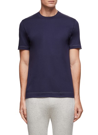 Main View - Click To Enlarge - BRUNELLO CUCINELLI - CLASSIC CREWNECK COTTON JERSEY T-SHIRT