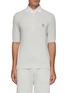 BRUNELLO CUCINELLI - Contrasting Collar Ribbed Cotton Knit Polo Shirt