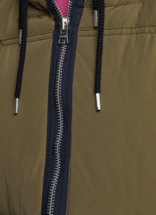 - SACAI - Fleece Lining Contrasting Zipper Drawstring Puffer Parka