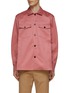 Main View - Click To Enlarge - SACAI - Contrasting Underarm Panel Double Chest Pocket Shirt