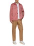 Figure View - Click To Enlarge - SACAI - Contrasting Underarm Panel Double Chest Pocket Shirt