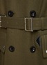 SACAI - BELTED DOUBLE BREASTED BUCKLE COLLAR MELTON WOOL TRENCH COAT
