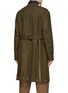 SACAI - BELTED DOUBLE BREASTED BUCKLE COLLAR MELTON WOOL TRENCH COAT