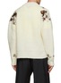 Back View - Click To Enlarge - SACAI - FLOWER EMBROIDERY ZIP UP MOHAIR WOOL CARDIGAN