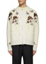 Main View - Click To Enlarge - SACAI - FLOWER EMBROIDERY ZIP UP MOHAIR WOOL CARDIGAN