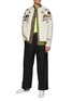Figure View - Click To Enlarge - SACAI - CONTRAST WAISTBAND BUCKLE FLAP TROUSERS