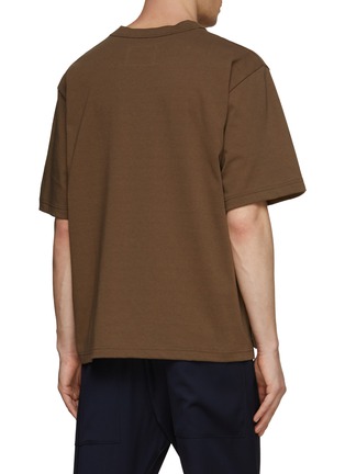 Back View - Click To Enlarge - SACAI - ‘S’ Stud Cotton Crewneck Pocket T-Shirt
