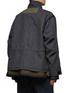 Back View - Click To Enlarge - SACAI - WOOL MELTON STAND COLLAR QUILTED LINING DETAIL WOOL JACKET