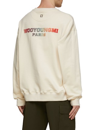 Back View - Click To Enlarge - WOOYOUNGMI - GRADIENT LOGO PATCH CREWNECK SWEATSHIRT