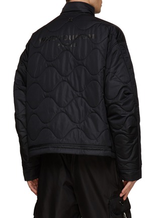 Back View - Click To Enlarge - WOOYOUNGMI - LOGO PRINT STAND COLLAR CURVE QUILTED PUFFER JACKET