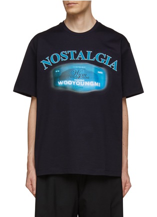 Main View - Click To Enlarge - WOOYOUNGMI - Vintage Graphic Print Cotton Crewneck T-Shirt