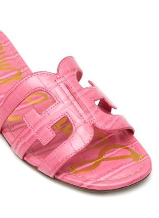 Detail View - Click To Enlarge - SAM EDELMAN - ‘BAY‘ DOUBLE E STRAP LEATHER FLAT SLIDES