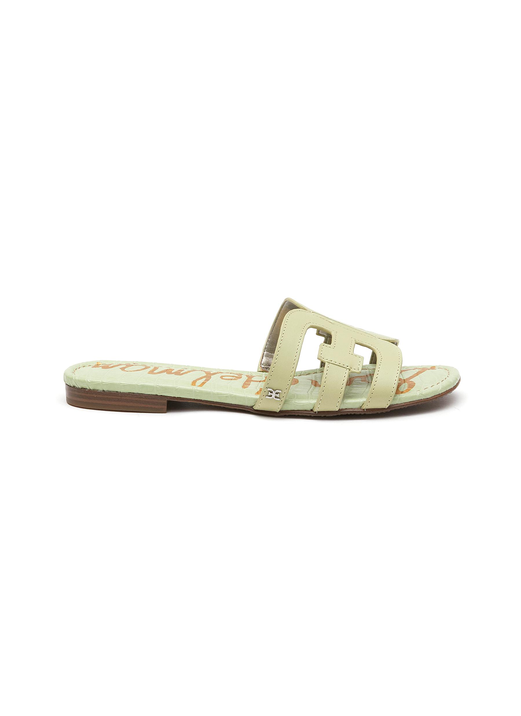 sam edelman bay leather flat slides