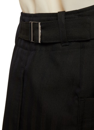  - TOGA VIRILIS - Detachable Suspender Striped Herringbone Pants