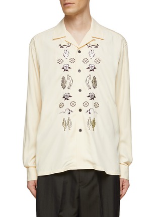 Main View - Click To Enlarge - TOGA VIRILIS - Western Styled Embroidery Loose Fit Shirt