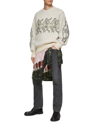 Figure View - Click To Enlarge - TOGA VIRILIS - JACQUARD KNIT PULLOVER SWEATER